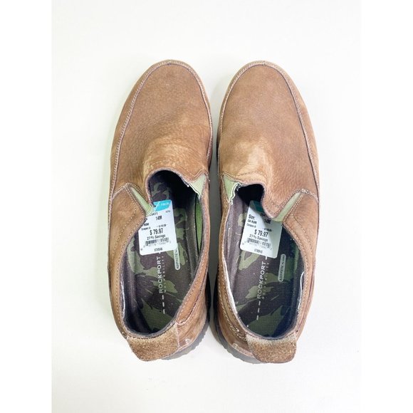 Rockport Mens Sz 14 Adiprene By Adidas Leather Walkability Slip-on Loafers GUC